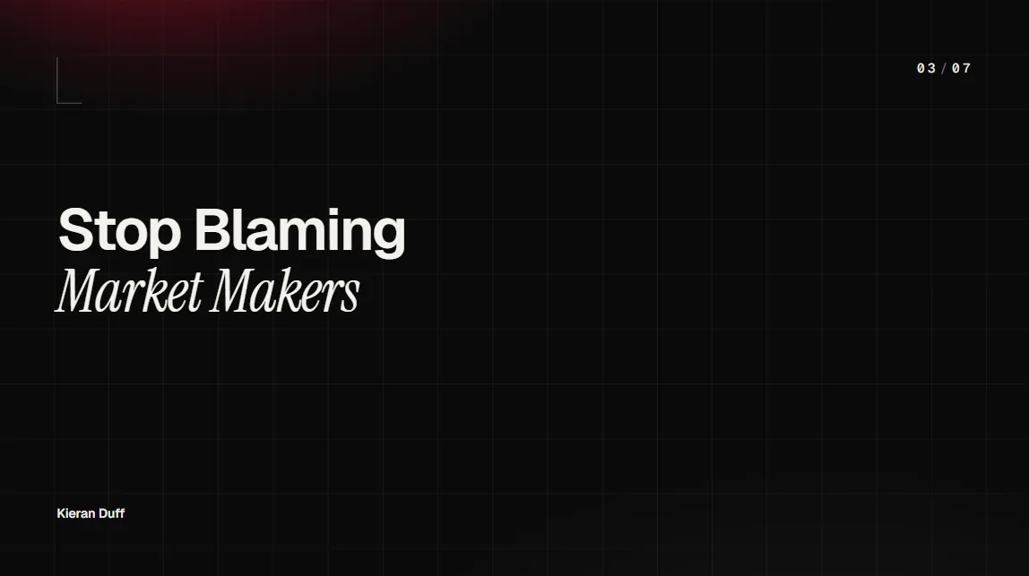 Stop Blaming Market Makers cover image